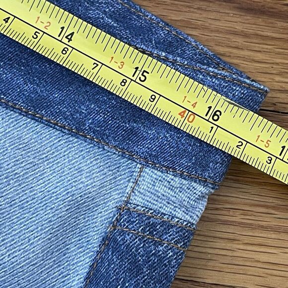 RAG & BONE Stretch Miramar Nina Cigarette Jeans Size 30 Byron Patchwork Blue NEW - Picture 10 of 11